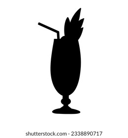 Cocktail silhouettes for menus, websites, invitations, banners. Vector illustration