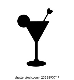 Cocktail silhouettes for menus, websites, invitations, banners. Vector illustration