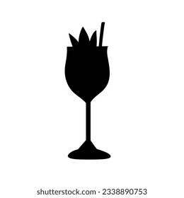 Cocktail silhouettes for menus, websites, invitations, banners. Vector illustration