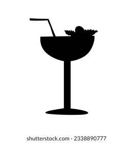 Cocktail silhouettes for menus, websites, invitations, banners. Vector illustration