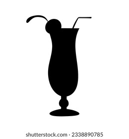 Cocktail silhouettes for menus, websites, invitations, banners. Vector illustration