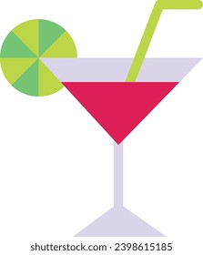 Cocktail single vector line icon 