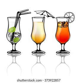 Cocktail, sketch. Vector illustration