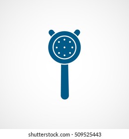 Cocktail Strainer Blue Flat Icon On White Background