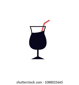 cocktail with straw icon. Element of colored web icon for mobile concept and web apps. Detailed cocktail with straw icon can be used for web and mobile. Premium icon on white background