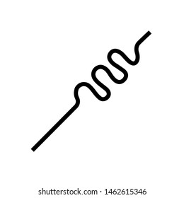 Cocktail straw icon, logo isolated on white background