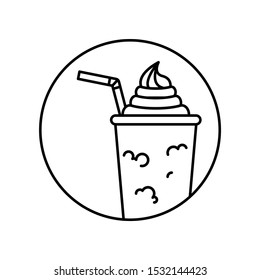 Cocktail, straw icon. Simple line, outline vector of take away icons for ui and ux, website or mobile application