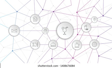 cocktail with a straw icon. From Web set