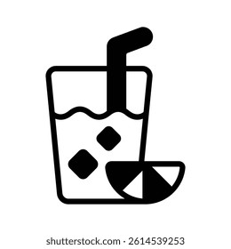 A cocktail with a straw, symbolizing tropical vacations and relaxation.