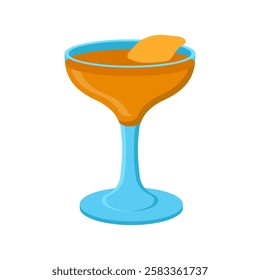 Cocktail, Summer Flat Vector Illustration. Isolated