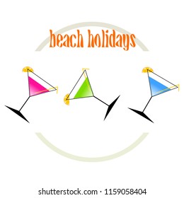 cocktail summer holiday vector background