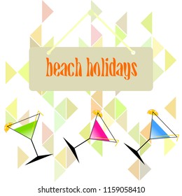 cocktail summer holiday vector background