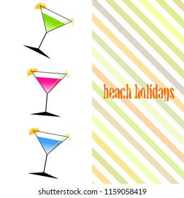 cocktail summer holiday vector background