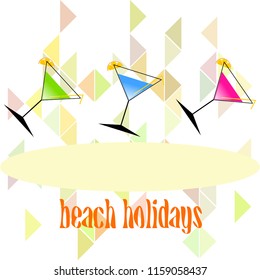 cocktail summer holiday vector background