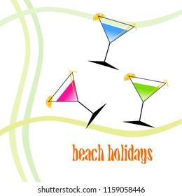 cocktail summer holiday vector background