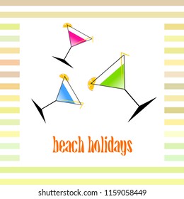 cocktail summer holiday vector background