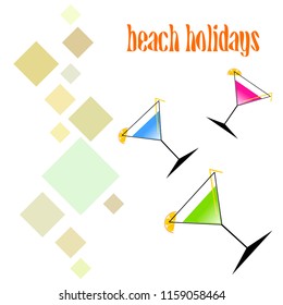 cocktail summer holiday vector background