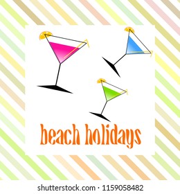 cocktail summer holiday vector background