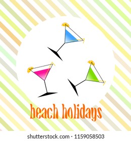cocktail summer holiday vector background