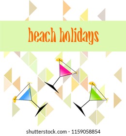 cocktail summer holiday vector background