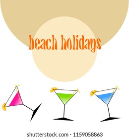 cocktail summer holiday vector background