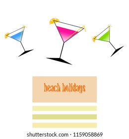 cocktail summer holiday vector background