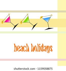 cocktail summer holiday vector background