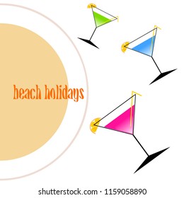 cocktail summer holiday vector background