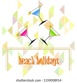 cocktail summer holiday vector background