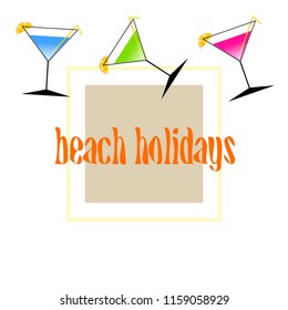 cocktail summer holiday vector background