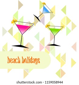 cocktail summer holiday vector background