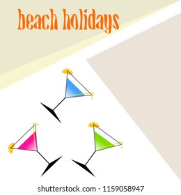 cocktail summer holiday vector background