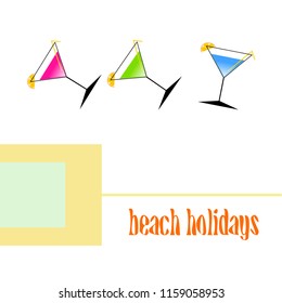cocktail summer holiday vector background