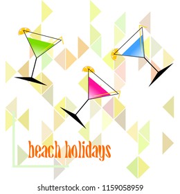 cocktail summer holiday vector background
