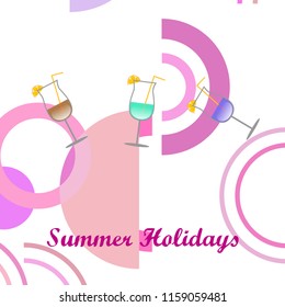 cocktail summer holiday vector background
