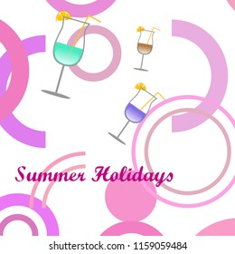cocktail summer holiday vector background