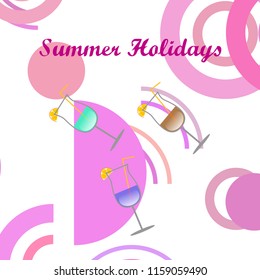 cocktail summer holiday vector background