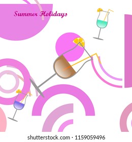 cocktail summer holiday vector background