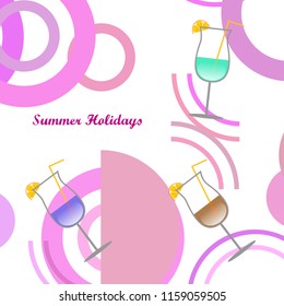 cocktail summer holiday vector background