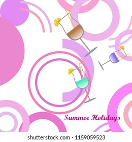 cocktail summer holiday vector background