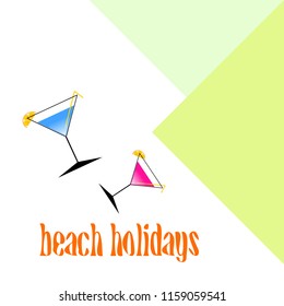 cocktail summer holiday vector background