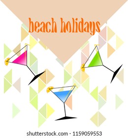 cocktail summer holiday vector background