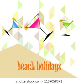 cocktail summer holiday vector background