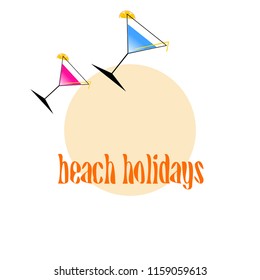 cocktail summer holiday vector background