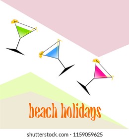 cocktail summer holiday vector background