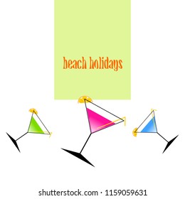 cocktail summer holiday vector background