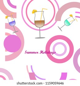 cocktail summer holiday vector background
