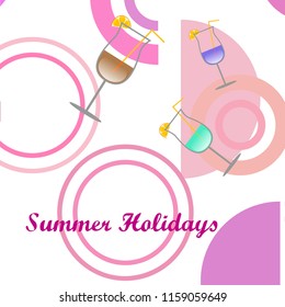 cocktail summer holiday vector background
