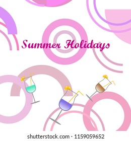 cocktail summer holiday vector background