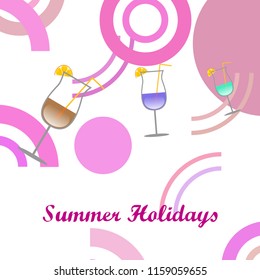 cocktail summer holiday vector background